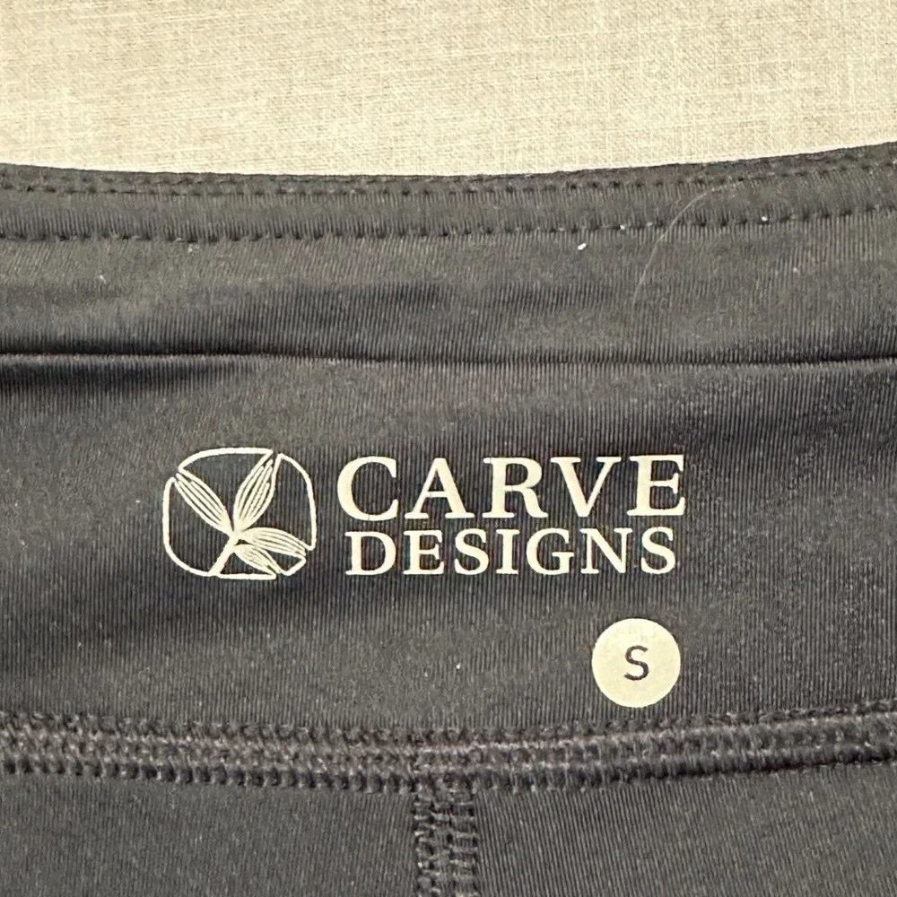 Carve Designs Womens S Skort Black White Geometric Tribal Print Mesh Pockets NEW